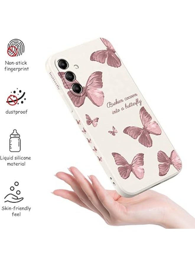 Fekra Red Butterfly Soft TPU Case For Samsung Galaxy A16 5G/4G Shockproof Silicone Cover (White, Samsung Galaxy A16  5G/4G) - Image 3